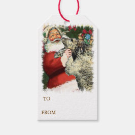 アイリッシュ・ウルフハウンド・クリスマス ギフトタグ