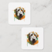 アイリッシュ・ウルフハウンド スクエア名刺 (正面/裏面)