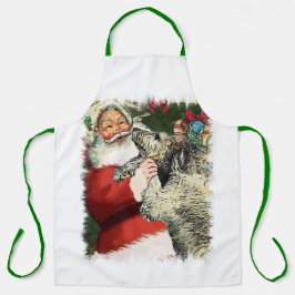 アイリッシュ・ウルフハウンド ビンテージ クリスマス エプロン