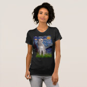 アイリッシュ・ウルフハウンド - 星月夜 (縦) Tシャツ (正面フル)
