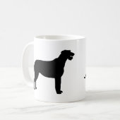 アイリッシュ・ウルフハウンド(黒で) コーヒーマグカップ (正面左)