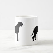 アイリッシュ・ウルフハウンド(黒で) コーヒーマグカップ (中央)