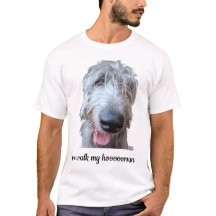 アイリッシュ・ウルフハウンドTシャツ "俺が人間を散歩させる"