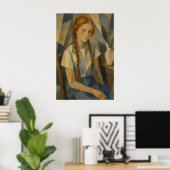 アイリッシュ・ガールのアート作品 ポスター (ホームオフィス)