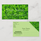 アイリッシュ・シャムロック・フローラアポイントメント・リマインダ 予約カード (正面/裏面)