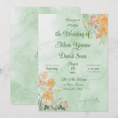 アイリッシュ・スプリングタイム・デイジーの結婚式 招待状 (正面/裏面)