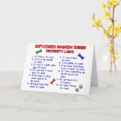 アイリッシュ・ソフトコーテッド・ウィートン・テリアの特性の法律2 カード (黄色い花)