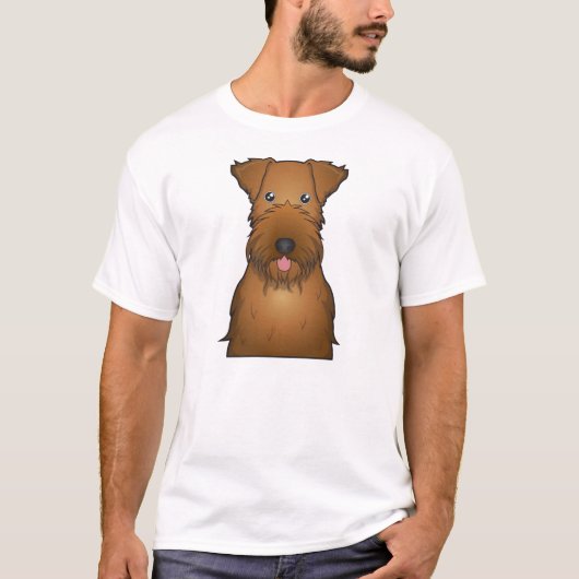 アイリッシュ・テリアの漫画 Tシャツ (正面)