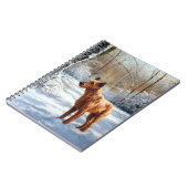 アイリッシュ・テリアは雪のクリスマスを過ごした ノートブック (左側)