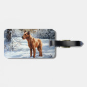 アイリッシュ・テリアは雪のクリスマスを過ごした ラゲッジタグ (裏面横)