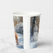 アイリッシュ・テリアは雪のクリスマスを過ごした 紙コップ (右)