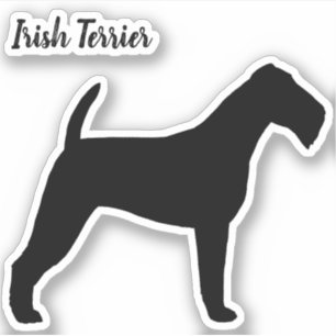 アイリッシュ・テリア犬の品種シルエットのビニールのステッカー シール