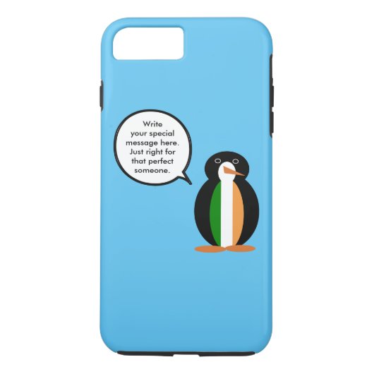 アイリッシュ フラッグ トーキング ミセス ペンギン パーソナライズド Case-Mate iPhoneケース (裏面)