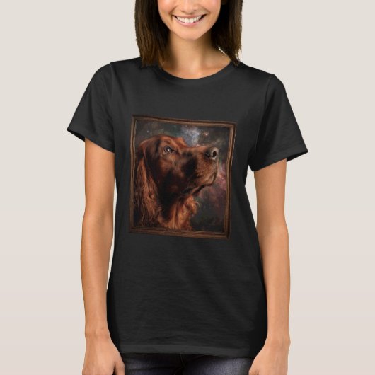 アイリッシュ・レッド・セッター・スペース Tシャツ (正面)