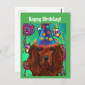 アイリッシュ・レッド・セッター ポストカード (正面/裏面)