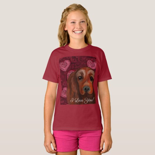 アイリッシュ・レッド・セッター Tシャツ (正面フル)