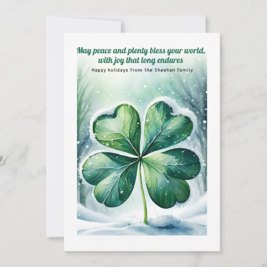 アイリッシュ・賛美クリスマパーソナライズされたス シーズンカード (正面)