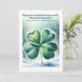 アイリッシュ・賛美クリスマパーソナライズされたス シーズンカード (スタンド正面)