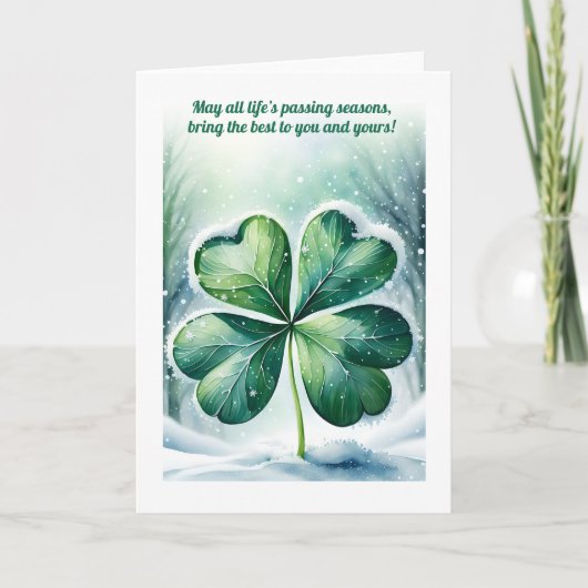 アイリッシュ・賛美クリスマパーソナライズされたス シーズンカード (正面)