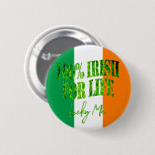 アイリッシュfor Life Lucky Me おもしろい Shamrock St. Patrick 缶バッジ (正面&裏面)