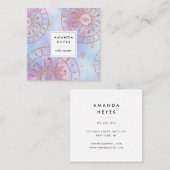 アイリデストサン霊気マスターチャクラエネルギーヒーラー| スクエア名刺 (正面/裏面)