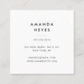 アイリデストサン霊気マスターチャクラエネルギーヒーラー| スクエア名刺 (裏面)