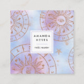 アイリデストサン霊気マスターチャクラエネルギーヒーラー| スクエア名刺 (正面)