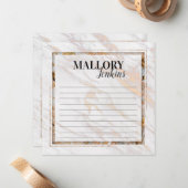 アイリデストピンク大理石ノートカード ノートカード (正面/裏面インサイチュ)