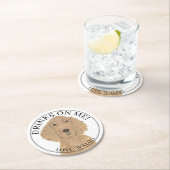 アイリパーソナライズされたッシュセッター結婚ドッグ ラウンドペーパーコースター (インサイチュ)