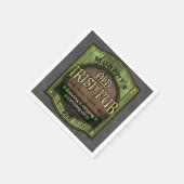 アイリパーソナライズされたッシュパブサイン スタンダードカクテルナプキン (角)