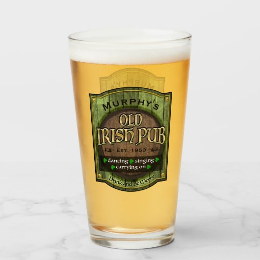 アイリパーソナライズされたッシュパブサイン タンブラーグラス (ドリンク正面)