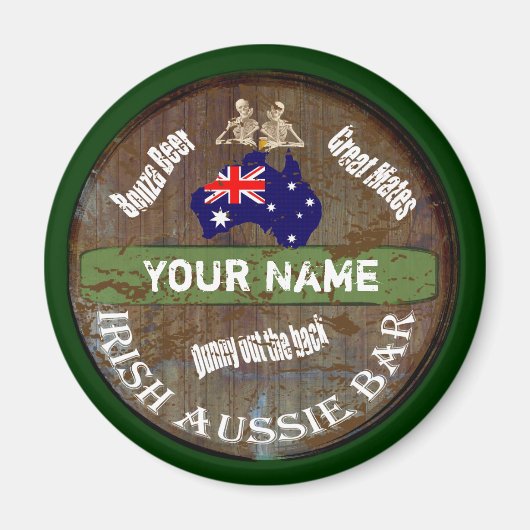 アイリパーソナライズされたッシュパブ徴候 マグネット (正面)