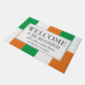 アイリパーソナライズされたッシュ国旗の歓迎 ドアマット (アングル)