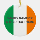 アイリパーソナライズされたッシュ国旗 セラミックオーナメント (正面)