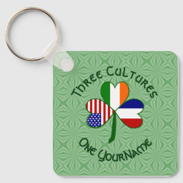 アイリフランスのッシュアメリカンフラッグスシャムロック キーホルダー