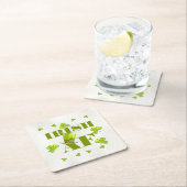 アイリモダンッシュおもしろいAF スクエアペーパーコースター (インサイチュ)