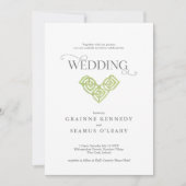 アイリモダンッシュケルト結び目模様すべて結婚の 招待状 (正面)