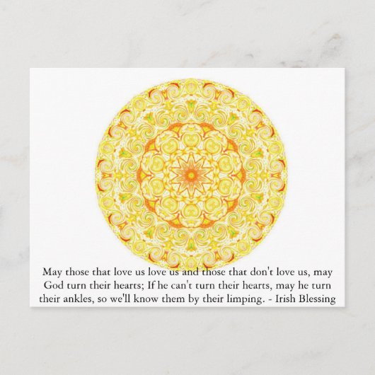 アイリユーモアのあるッシュ賛美（アイルランド） ポストカード (正面)