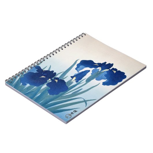 アイリース：大原湖村，ヴィンテージ日本のフローラ芸術 ノートブック (左側)