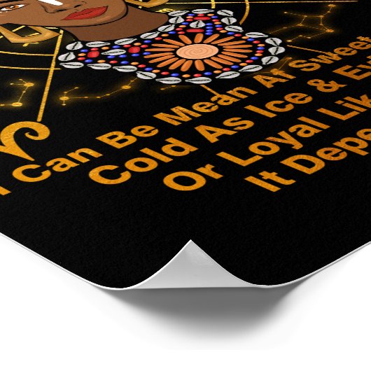 アイリーズクイーンスイートアズキャンディ誕生日ブラックウィメンズ ポスター (角)