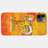 アイリーズザラム〔占星術の〕十二宮図がオレンジ色の炎を放つ Case-Mate iPhoneケース (裏面(横))