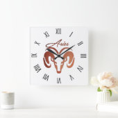 アイリーズザラム〔占星術の〕十二宮図 スクエア壁時計 (ホーム)