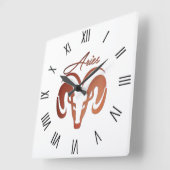 アイリーズザラム〔占星術の〕十二宮図 スクエア壁時計 (傾斜)