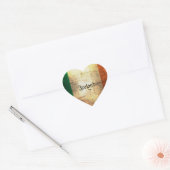 アイリ動揺してッシュ国旗 ハートシール (封筒)