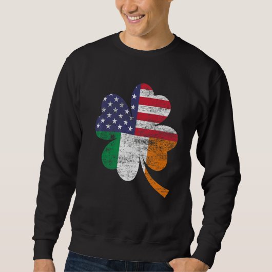 アイリ動揺してッシュ州旗アイルランド国旗St Pat スウェットシャツ (正面)