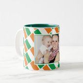 アイリ最高のッシュムームパーソナライズされた写真国旗 ツートーンマグカップ (正面左)