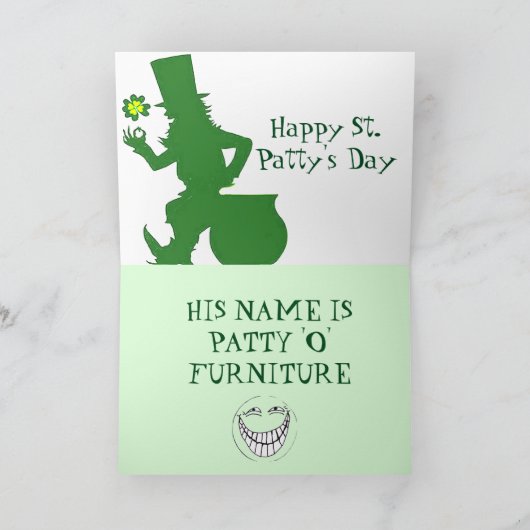 アイリ熱狂するッシュのいとこジョーク サンキューカード (内部)