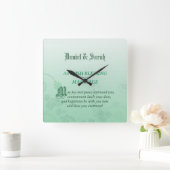 アイリ結婚ッシュの賛美祝い スクエア壁時計 (ホーム)