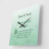 アイリ結婚ッシュの賛美祝い スクエア壁時計 (傾斜)