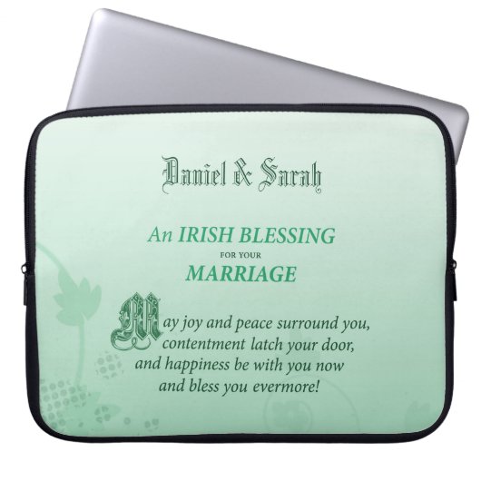 アイリ結婚ッシュの賛美祝い ラップトップスリーブ (正面)